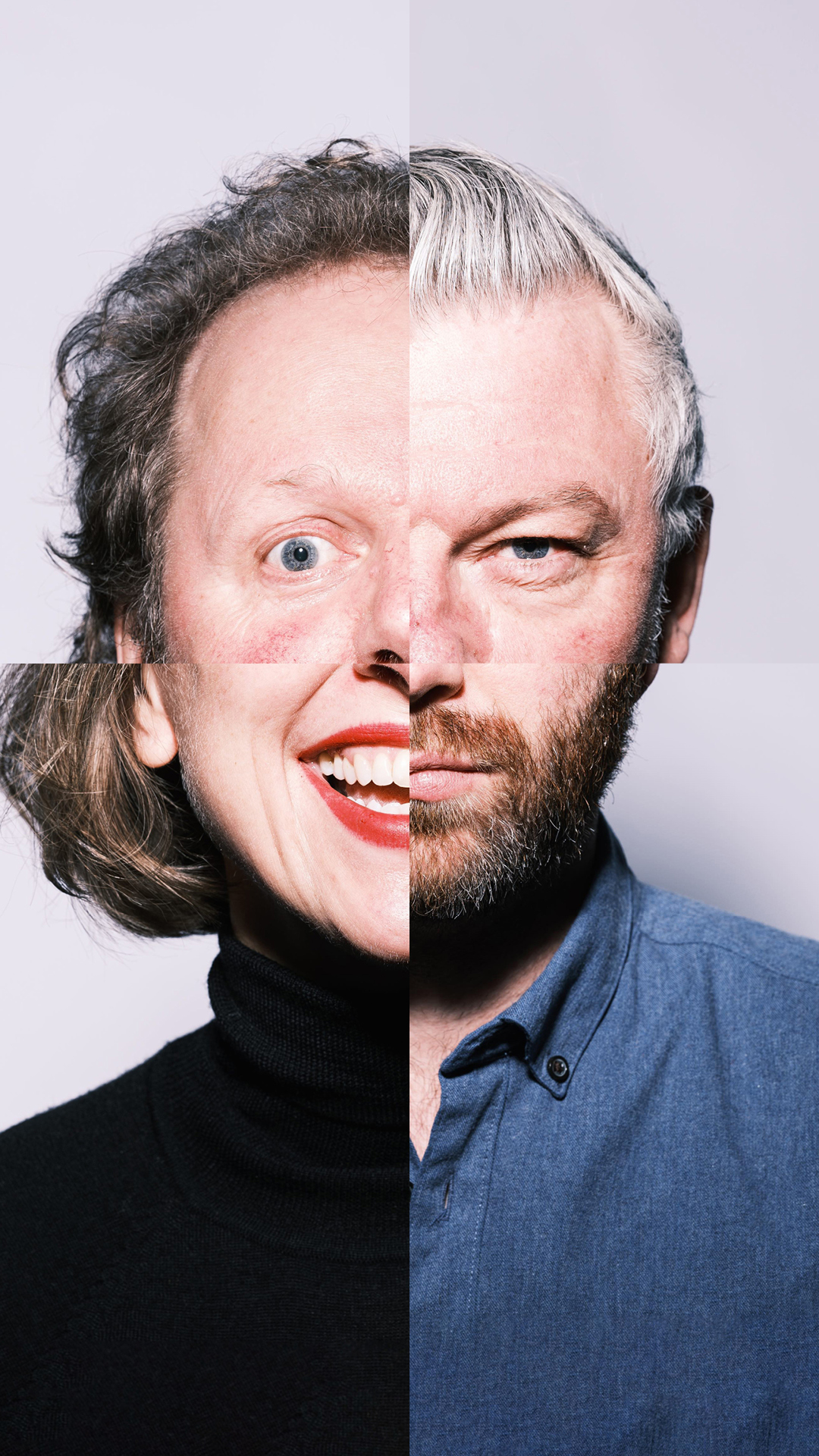 Collage av ansikter